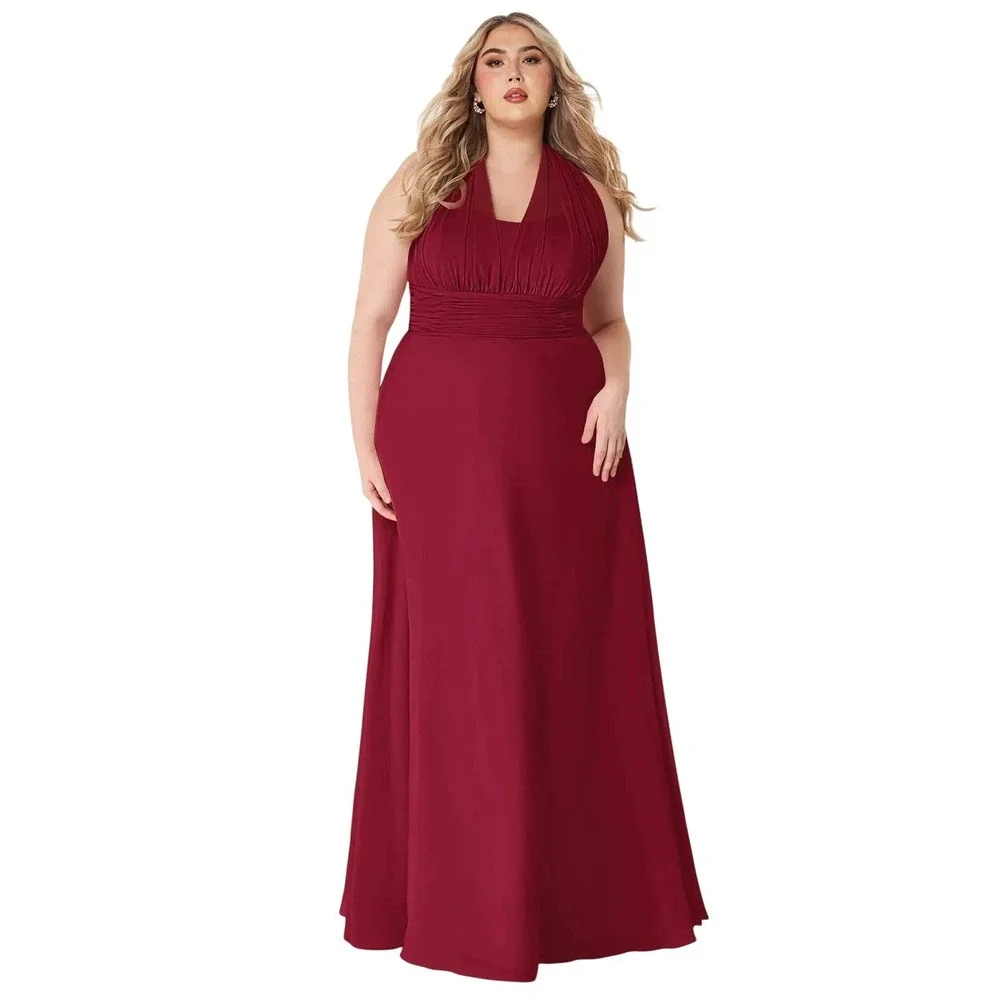 Azazie Fifi A-Line‎ Strapless Chiffon Convertible Dress Burgundy A22
